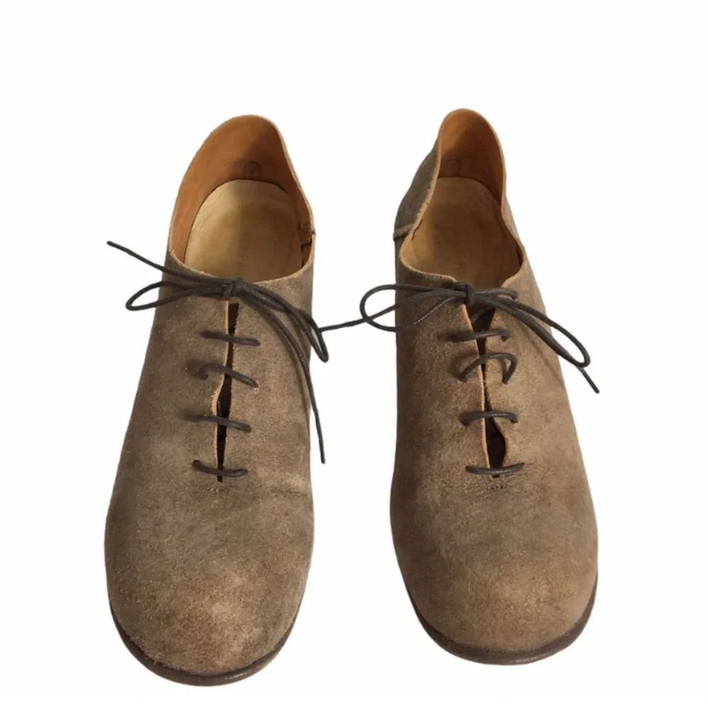 Reinhard Plank Suede Beige Chukka Lace-up Casual Career Shoes 37 US 7 - Picture 7 of 12